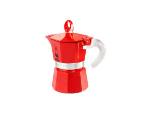 Bialetti 3 kupin Moka Express Glossy Red Ceramica espressokeitin